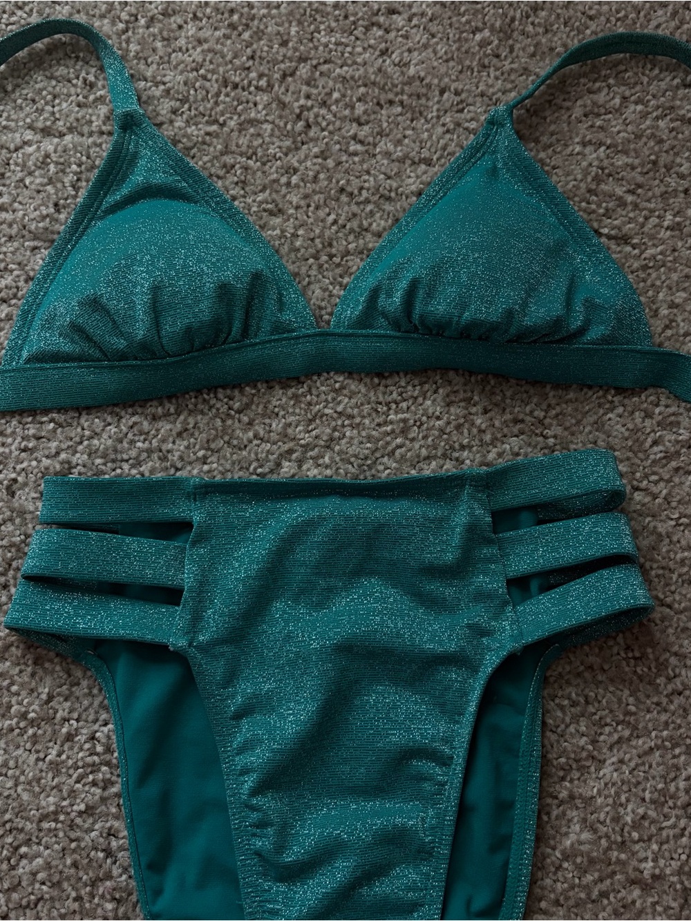 Teal Sparkled Bikini